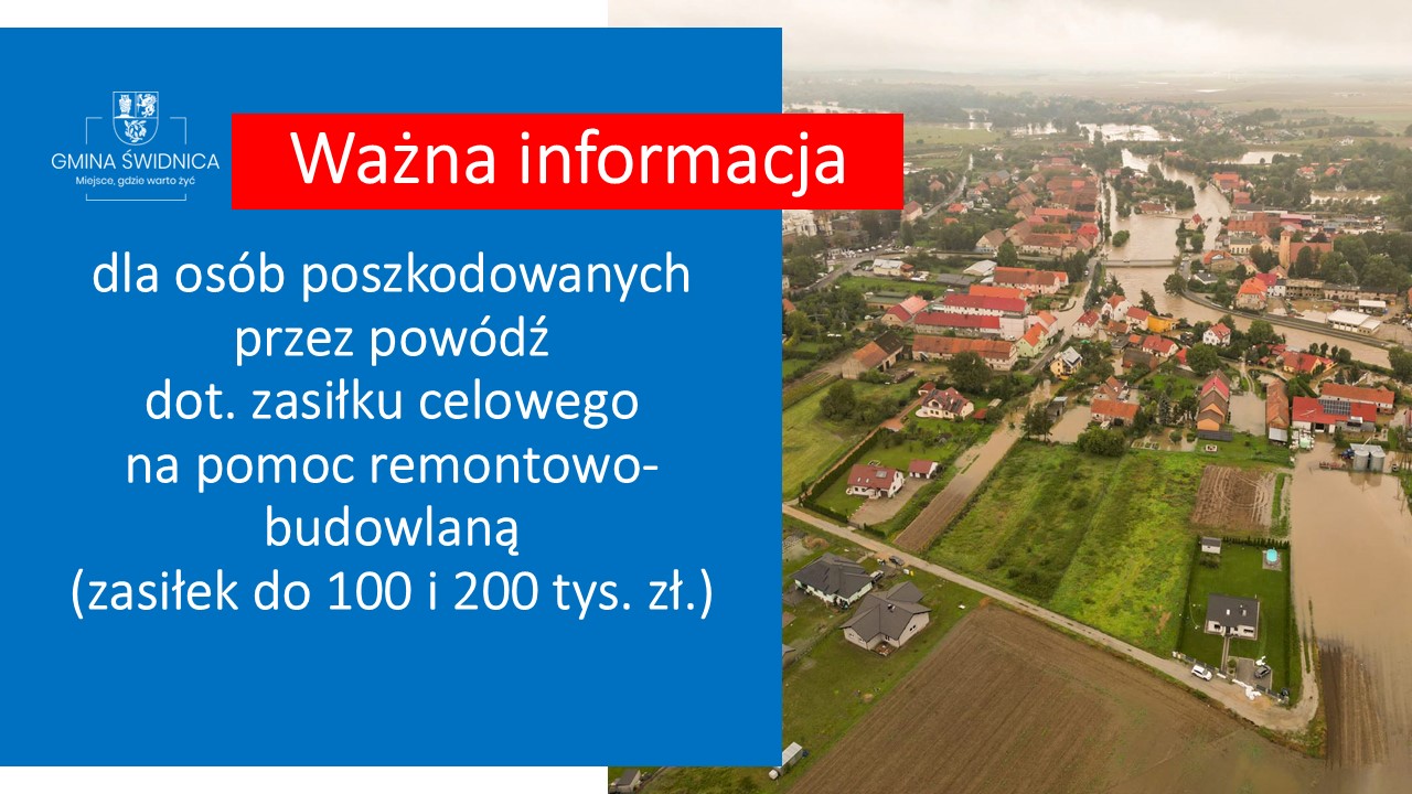 zasiłki powodziowe